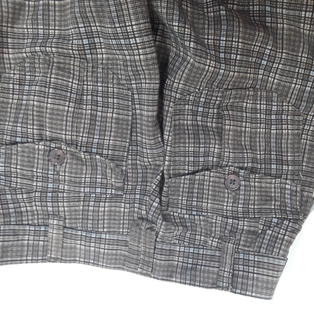 Triple Nickel plaid gray / black trouser shorts Size Small - Picture 6 of 8